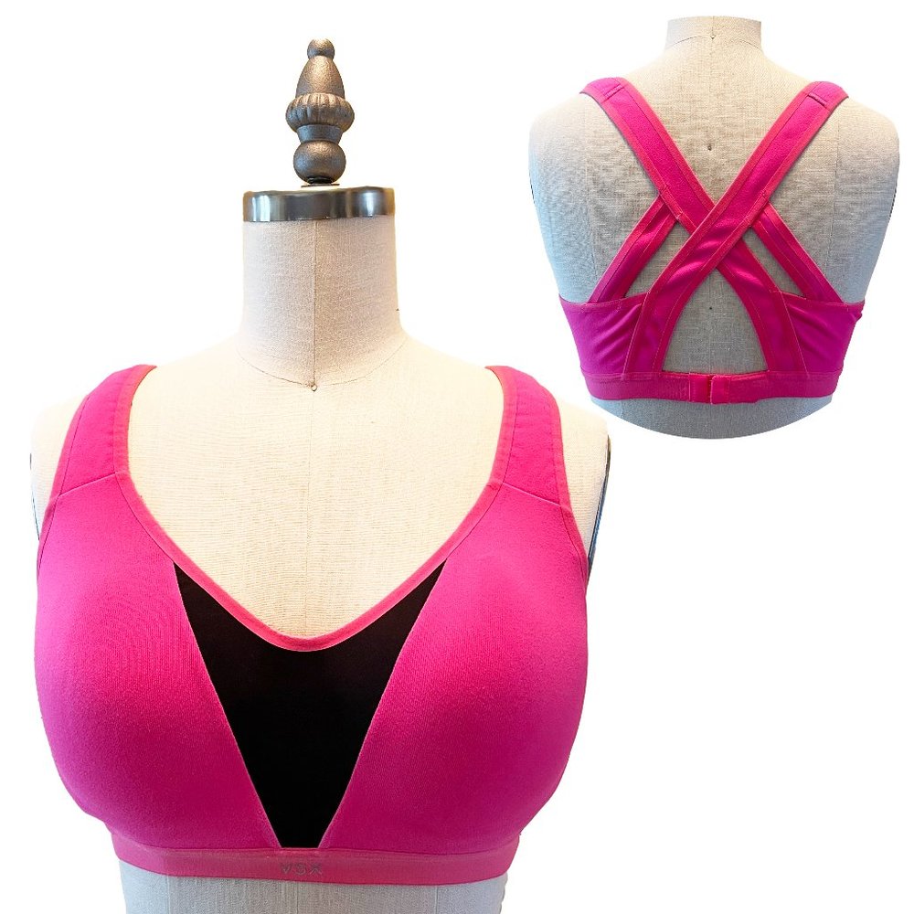 😍 VICTORIA'S SECRET VSX KNOCKOUT SPORTS BRA CRISS CROSS BACK DESIGN 36B 😘